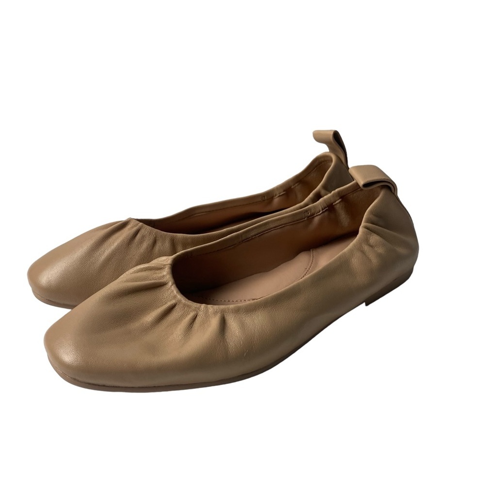 Tan Leather Women's Ballet Flats - Classic Slip-On
